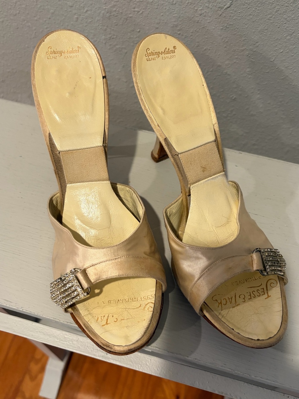 Vintage Satin Kitten Heels